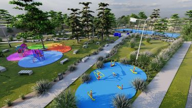 ASÍ QUEDARÁ. Imagen de lo que será la futura plaza del barrio Solares del Norte.