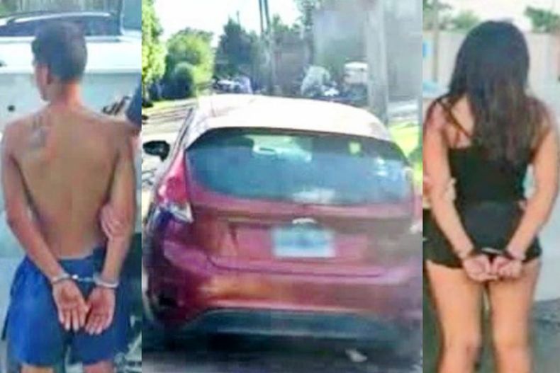 PAREJA DETENIDA. Había robado un Ford Fiesta de la puerta de una casa.