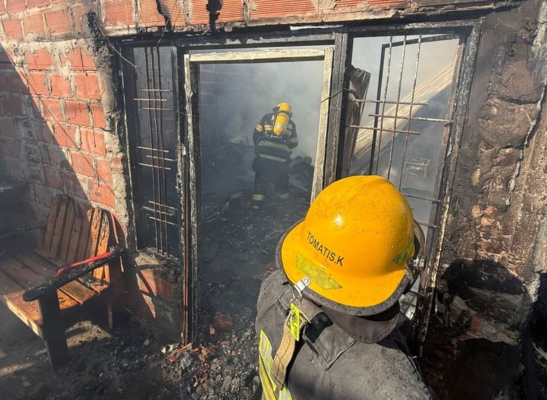 El incendio tuvo lugar en una casa del barrio El Rocío.
