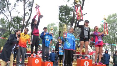 Los podios del Maraton Del Viso en la lluviosa jornada de domingo.