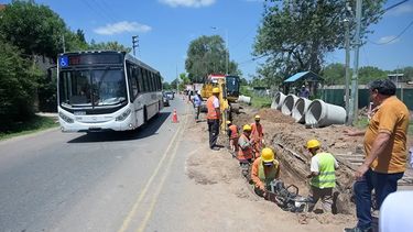 La obra de la ruta 26, a la altura de Ingeniero Maschwitz.
