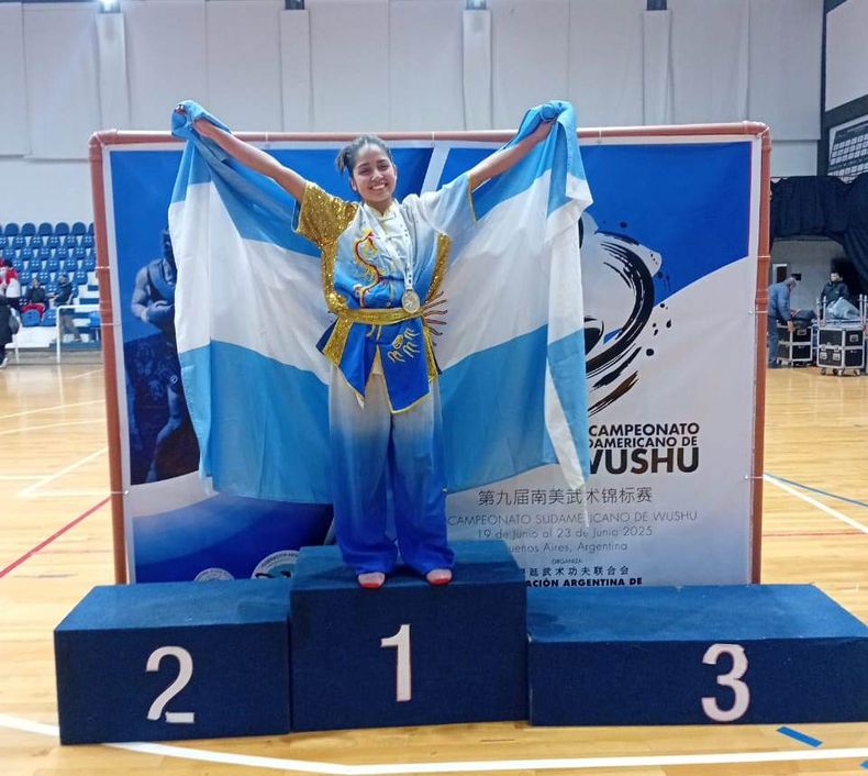 DORADA. Malén logró 4 medallas de oro en el Sudamericano de Argentina.