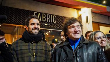 Juan Martín Tito junto a Javier Milei durante la última visita del candidato a presidente a Pilar. Se gestiona un nuevo arribo del candidato a presidente.