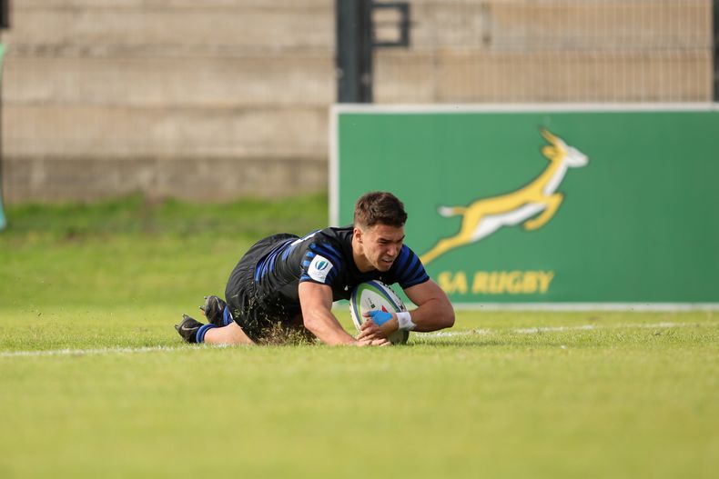Los Pumitas sumaron el quinto try en el primer tiempo con Tomás Di Biase.