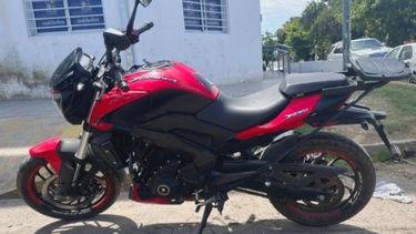 La pareja detenida se movilizaba en una moto robada.&nbsp;