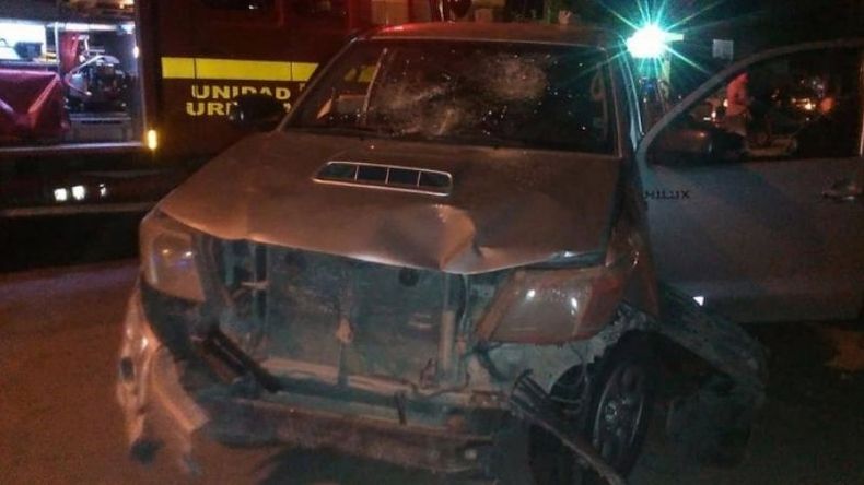 La camioneta que conducía Tula..