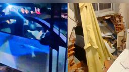 Pese al fuerte impacto, no hubo lesionados en la vivienda. Pese al fuerte impacto, no hubo lesionados en la vivienda.