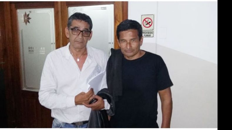 JUNTOS. Molina y Radaelli ayer, tras salir del encuentro con Ducoté..