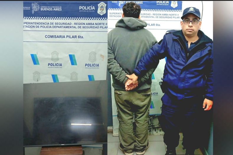 En la casa del ladrn fue hallado el televisor robado en una vivienda de Villa Rosanbsp