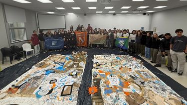 Los alumnos que participaron de la propuesta en la Universidad Austral.