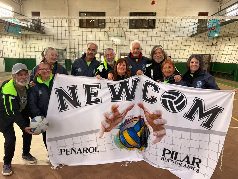 Los representantes de Newcon más 60, en Mar del Plata.