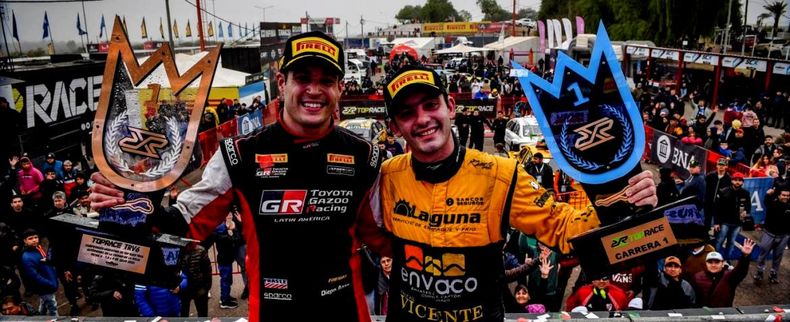 GANADORES. Azar y Facundo Andrighetti se impusieron en las finales de La Rioja.