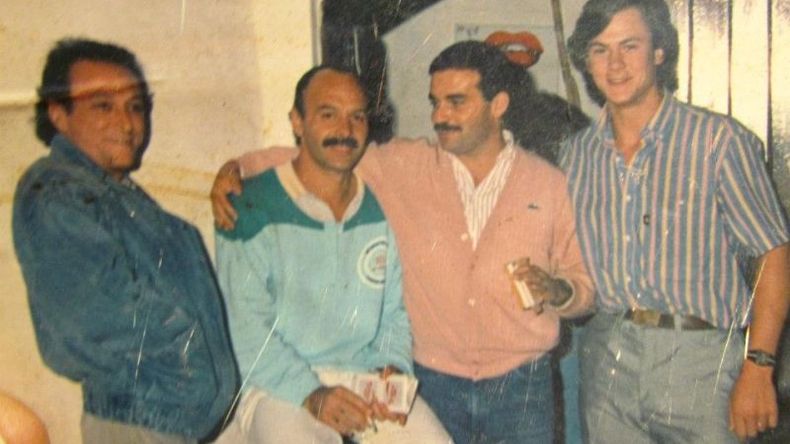 Raposi, Coco Cequeira, Bagre Cerantes y Fernando Batalla (foto F. Batalla / Pilar en el Recuerdo)..