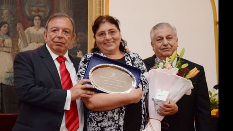Humberto Zúccaro junto Marcelo Castillo y la ex concejal Cristina Gómez..