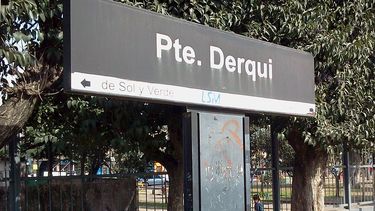 estacion presidente derqui: corte en el paso a nivel de avenida de mayo