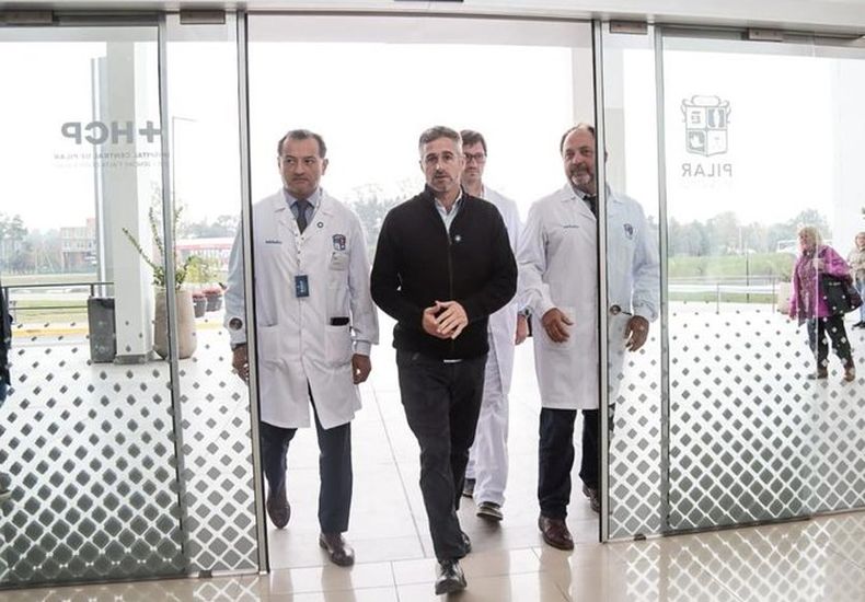 PUERTAS ABIERTAS. Achával volvió a recorrer el hospital con el equipo del área de Salud. &nbsp;