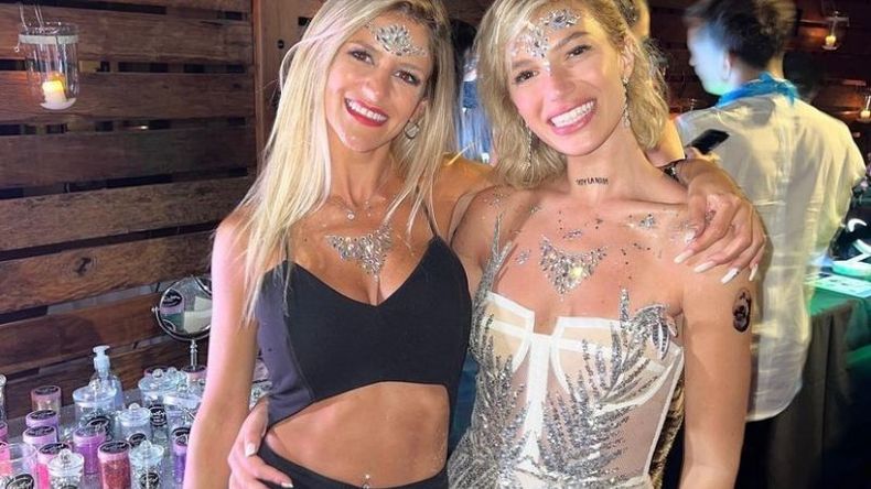 Stefi, con el segundo vestido de la noche..