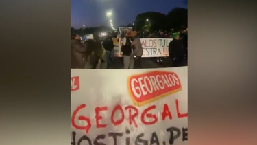trabajadores de la empresa georgalos cortan la panamericana