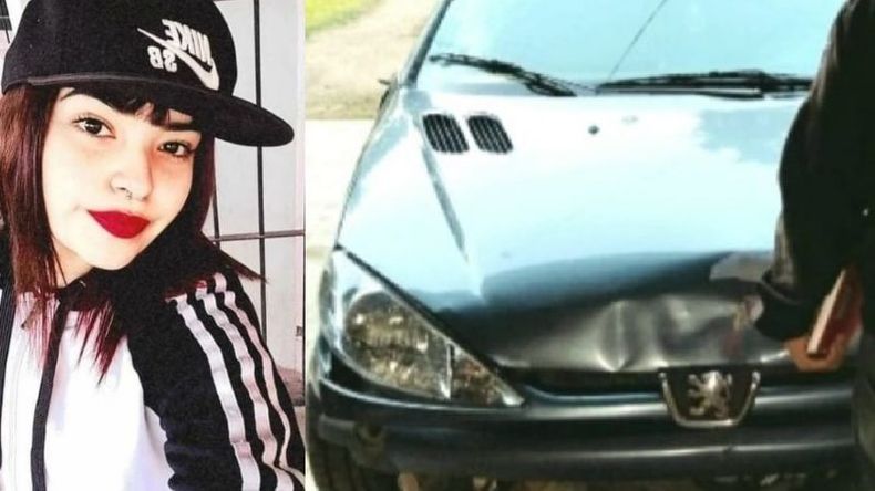 Tamara y el auto que la atropelló en Lagomarsino..