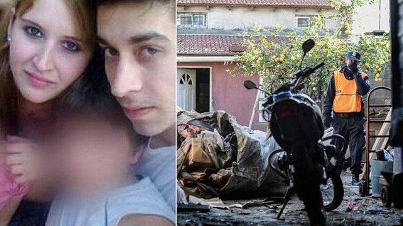 PAREJA. Karen Klein y Leandro Acosta. La casa donde ocurrió el parricidio. .