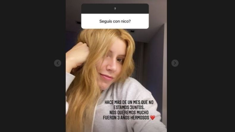 La publicación en Instagram confirmando la separación..