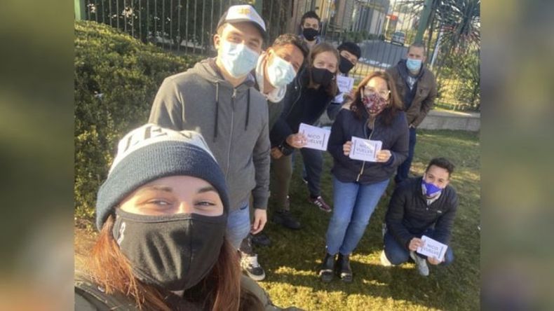 VOLANTEADA. Se llevó a cabo este sábado en distintos puntos de Pilar. .