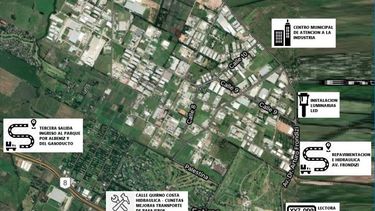 Las obras apuntan a mejorar los accesos, la circulación y la conectividad del Parque Industrial de Pilar. .