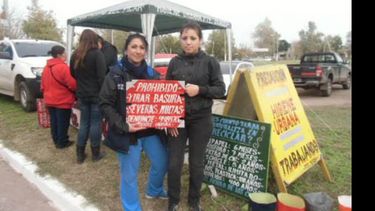 Contra la basura. Una de las campañas que Inés Ricci impulsó en Derqui..