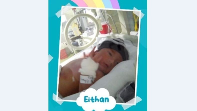 Eithan está en neonatología porque nació prematuro..