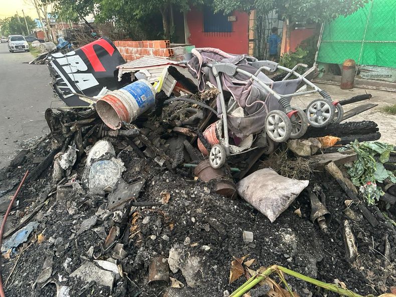 La casa incendiada era habitada por 9 personas.&nbsp;