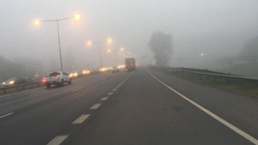 ESCASA VISIBILIDAD. Así está Panamericana esta mañana.&nbsp;