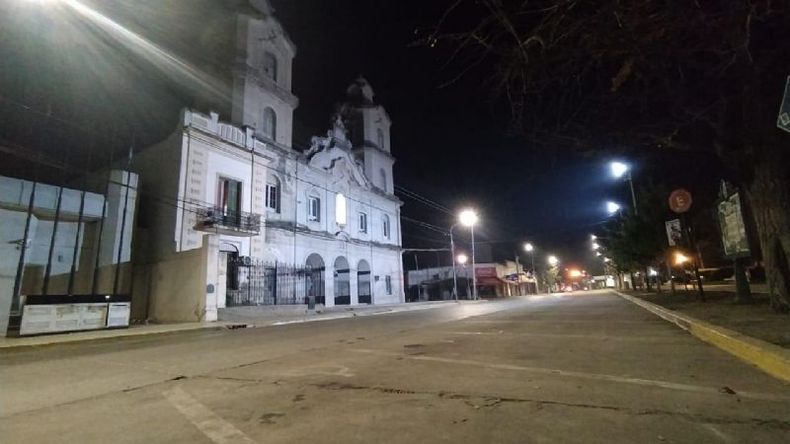 El centro de Pilar, totalmente vacío. .
