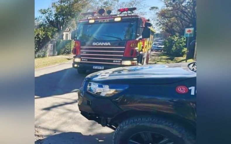 Bomberos, policía y demás fuerzas de seguridad acudieron al Jardín de Infantes Nº908.
