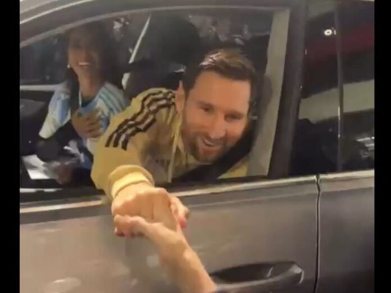 Histórico encuentro entre Charly García y Lionel Messi. (lapostadiario.com).