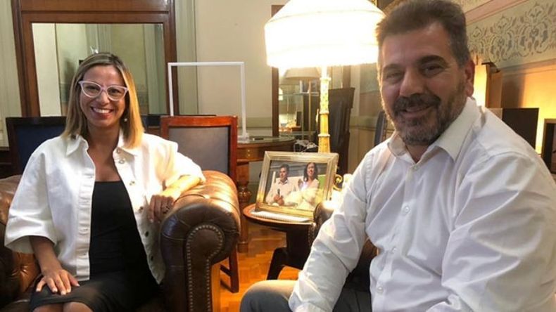 SONRISAS. Cáceres y Ritondo hablaron sobre la interna pilarense..