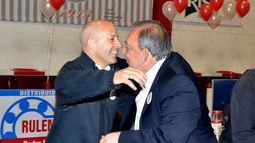 Nicolás Ducoté y Humberto Zúccaro, en la cena aniversario de Atlético. .