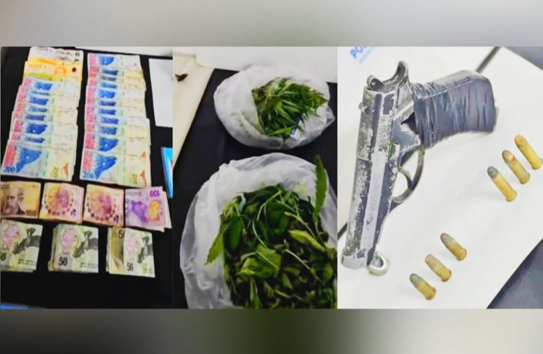 Durante el allanamiento se secuestró droga, dinero y un arma.&nbsp;