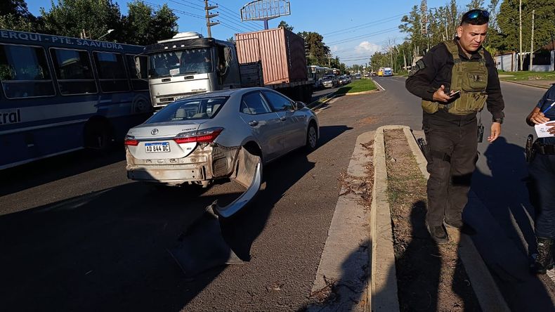 El Toyota Corolla involucrado en el accidente.&nbsp;