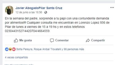 Regalale una demanda, la propuesta de un abogado por el Día del Padre