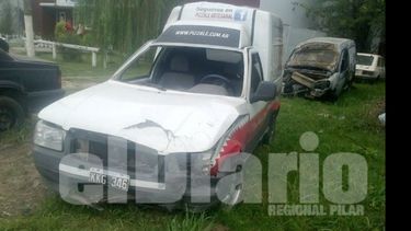 Así quedó la Fiat Fiorino en la que viajaban Loraschi y su hijo de 9 años..