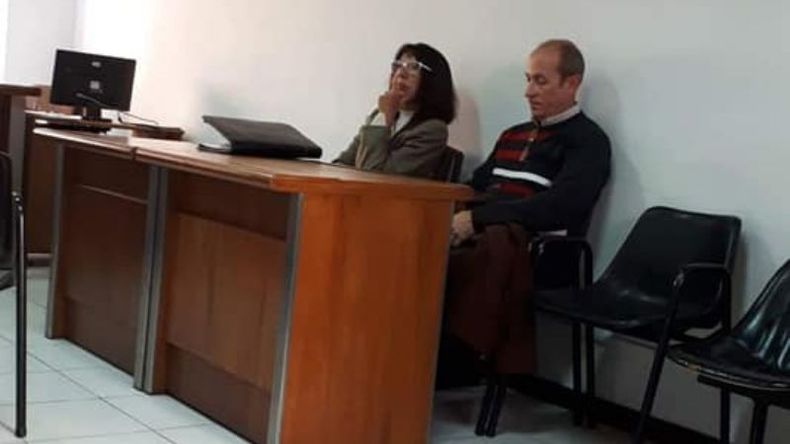 CULPABLE. César Pochón, en el banquillo de los acusados..