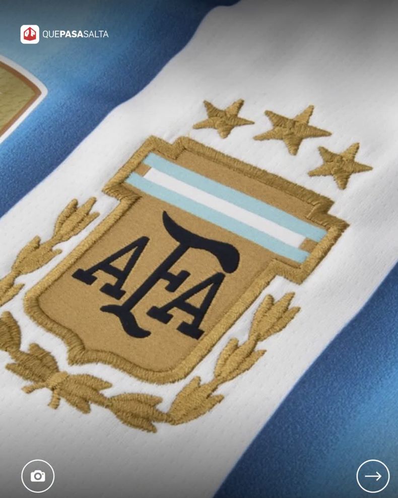 Escudo de la Selección Argentina de Fútbol Tricampeona. (quepasasalta.com).