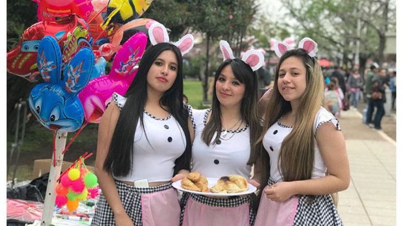 Las chicas de la Escuela Comunitaria de Astolfi..