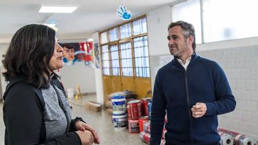 ACHÁVAL EN LA ESCUELA 22. Una de las que recorrió este miércoles.