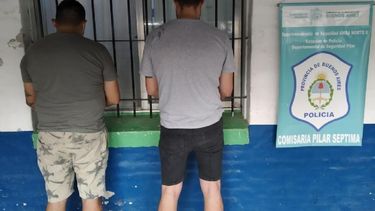 DESBARATADA. Uno de los nueve detenidos acusados de integrar la banda. Fotos: Secretaría de Seguridad de Pilar..