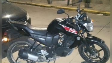 La moto que el detenido intentó robar.
