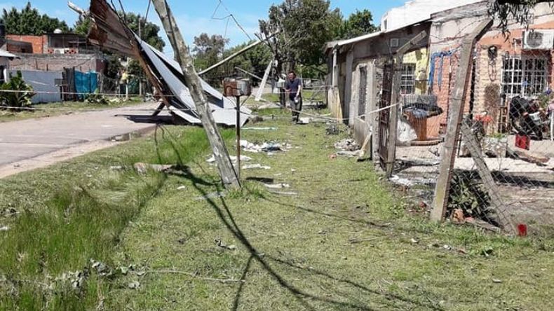 La tormenta causó destrozos en Astolfi..