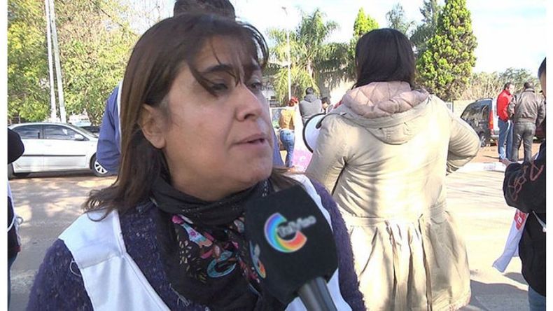 A LA PELEA. Montiel lidera a los docentes de Suteba. Hoy vuelven al paro..