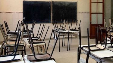 VACÍO. Tras el paro, el lunes volverán a llenarse las aulas..