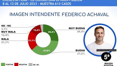 RADIOGRAFÍA. Así es el desglose de la imagen de Achával según la nueva encuesta. &nbsp;